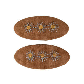 Sweet Floral Snap Clips Orange